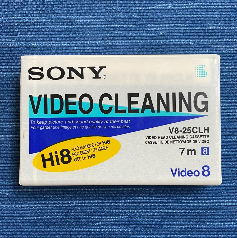 Sony V8-25CLH 8mm Video 8 Hi8 Head Cleaner Cleaning Cassette Tape New Sealed